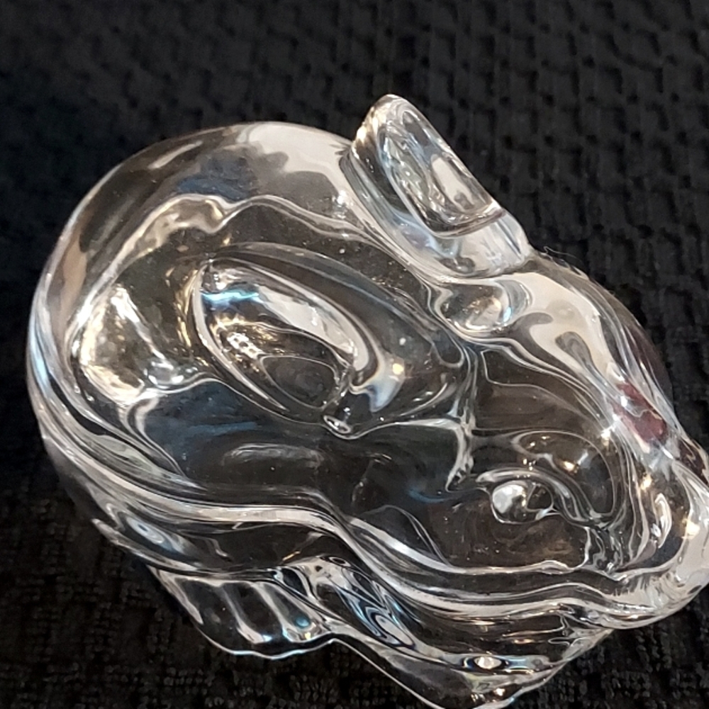Crystal Clear Glass Bunny Decor